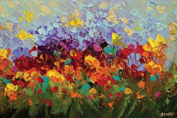 Palette Knife Prints: Spring In My Heart by Osnat Tzadok
