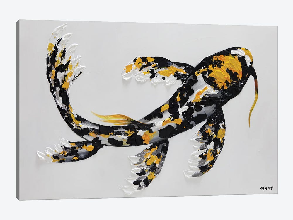 Koi Fish Yellow by Osnat Tzadok 1-piece Canvas Artwork