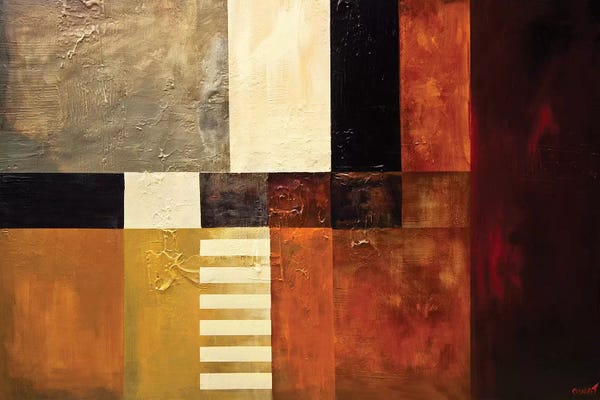 Effortless Earth Tone Abstracts: Elegance V by Osnat Tzadok