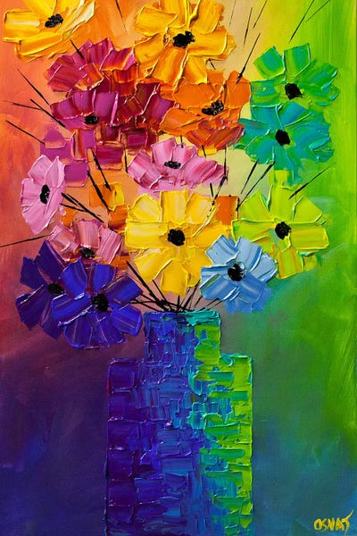 Textured Florals: Sunday Morning by Osnat Tzadok