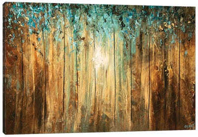 A Ray Of Light Canvas Art Print - Effortless Earth Tone Abstracts