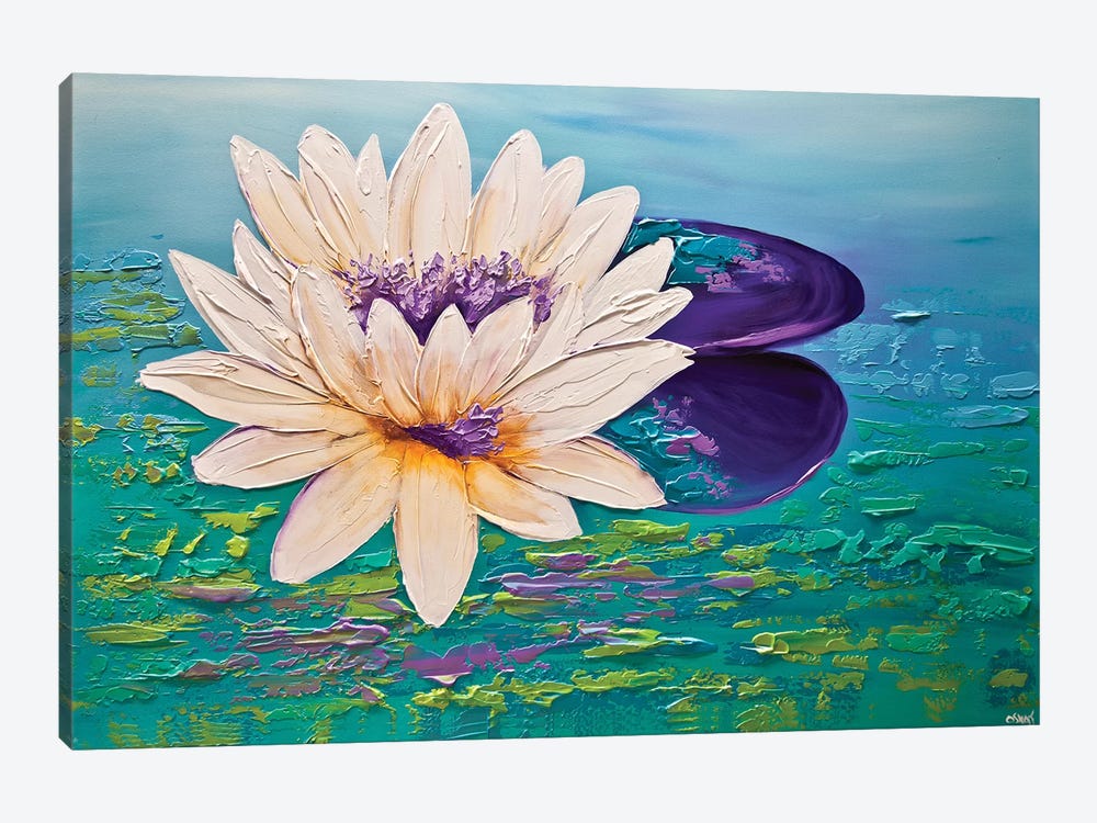 Lotus by Osnat Tzadok 1-piece Canvas Art Print