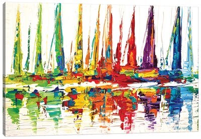 October Sail Canvas Art Print - Boat Art