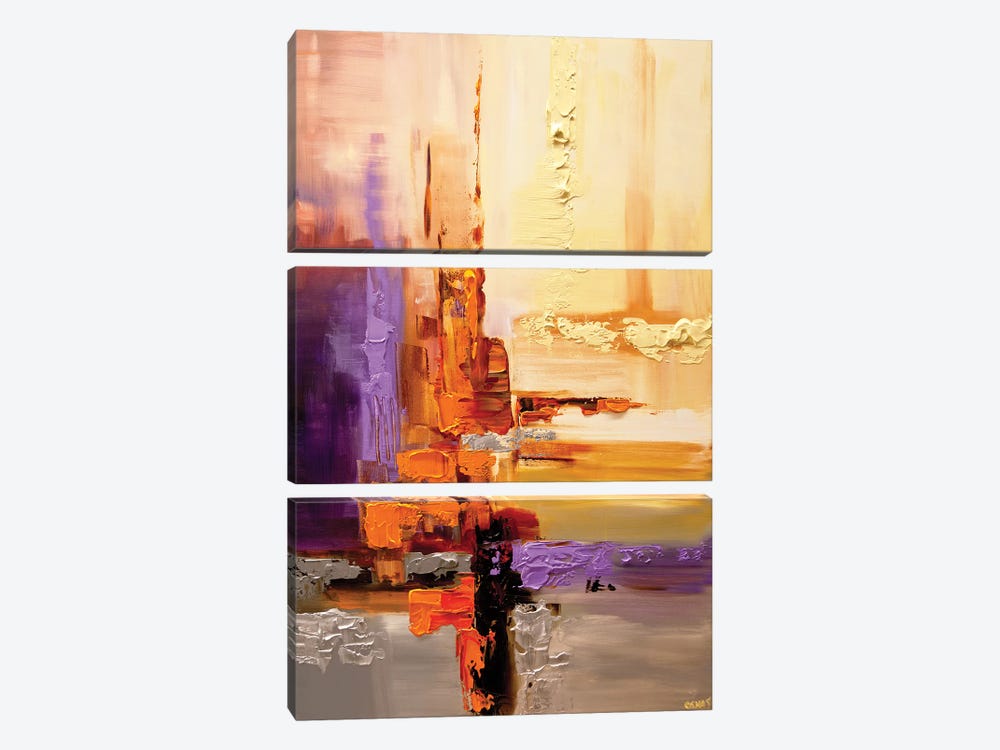 Orange Theory by Osnat Tzadok 3-piece Canvas Print