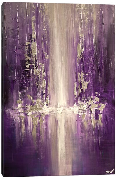 Purple Rain Canvas Art Print - Purple Abstract Art