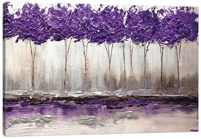Purple Summer Canvas Art Print - Tree Art