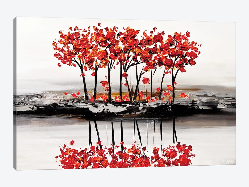 Red Blossom by Osnat Tzadok 1-piece Canvas Artwork