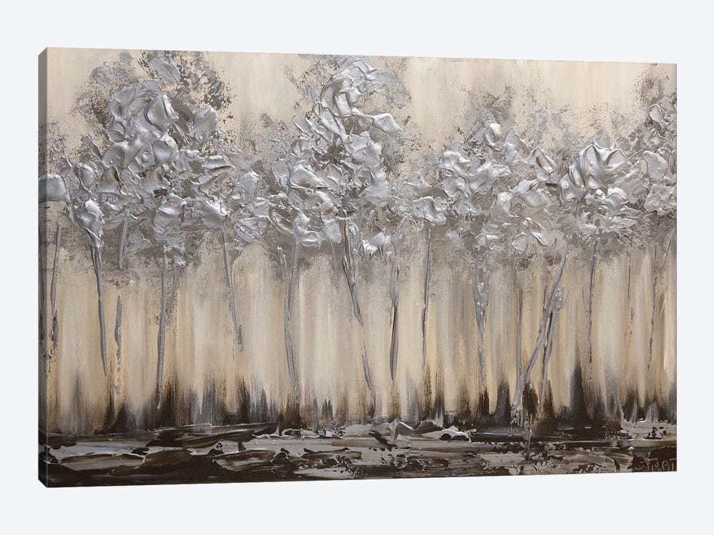 Silver Forest by Osnat Tzadok 1-piece Canvas Artwork