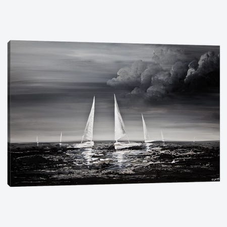 Stormy Sea Canvas Print #OTZ72} by Osnat Tzadok Canvas Art Print