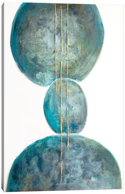 Balance Canvas Art Print - Teal Abstract Art