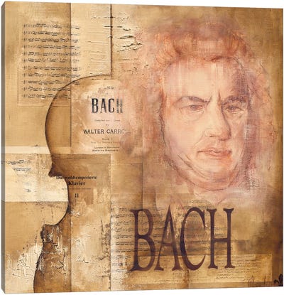A Tribute To Bach Canvas Art Print - Johann Sebastian Bach
