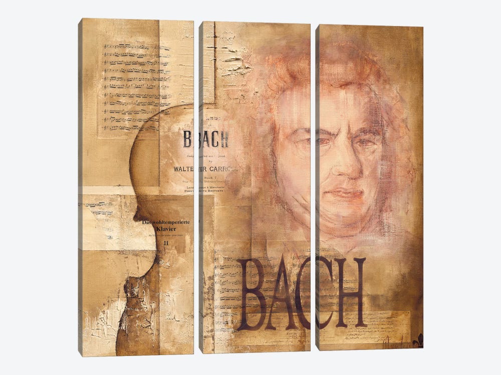 A Tribute To Bach by Marie-Louise Oudkerk 3-piece Canvas Artwork