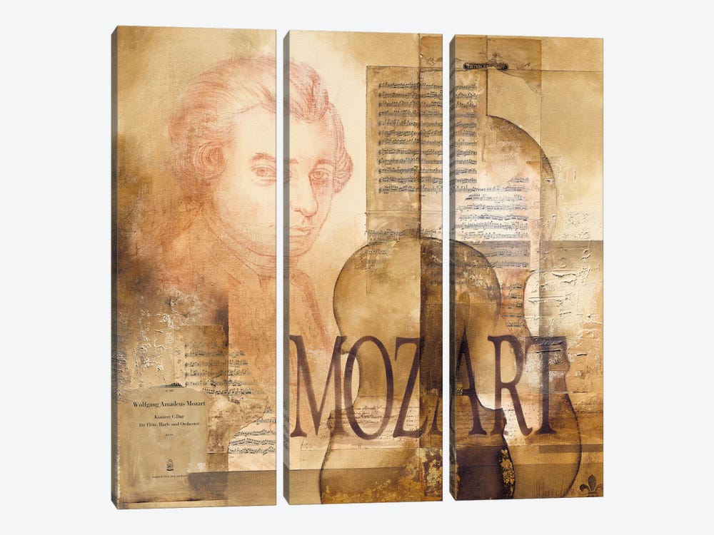 A Tribute To Mozart by Marie-Louise Oudkerk 3-piece Canvas Artwork