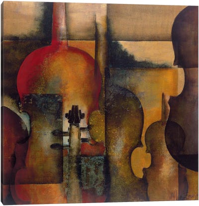 Ode To Music I Canvas Art Print - Violin Art