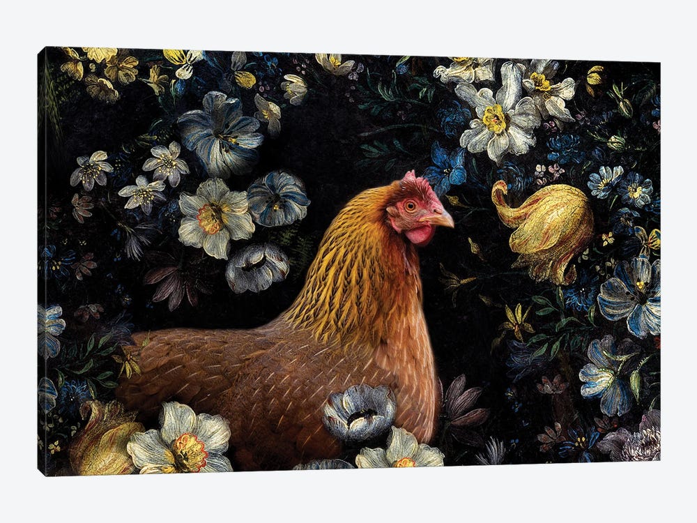 Penny The Chicken by Maria Overlay 1-piece Canvas Art