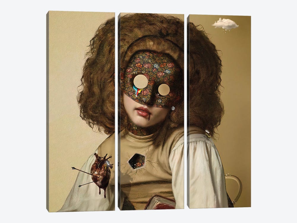 Love Wounds by Oliver Pocsik 3-piece Canvas Print