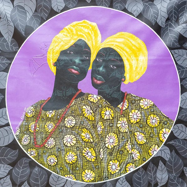 Oluwafemi Afolabi: Sisters In Yellow I by Oluwafemi Afolabi