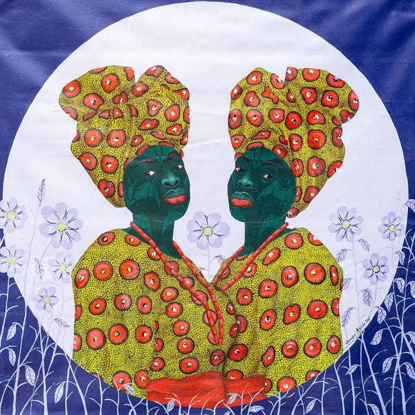 Oluwafemi Afolabi: Sisters In Yellow II by Oluwafemi Afolabi