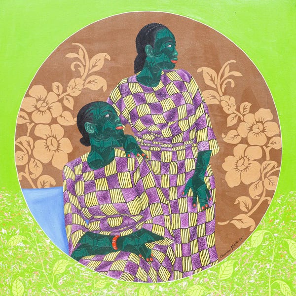 Oluwafemi Afolabi: Sisters In Yellow IV by Oluwafemi Afolabi