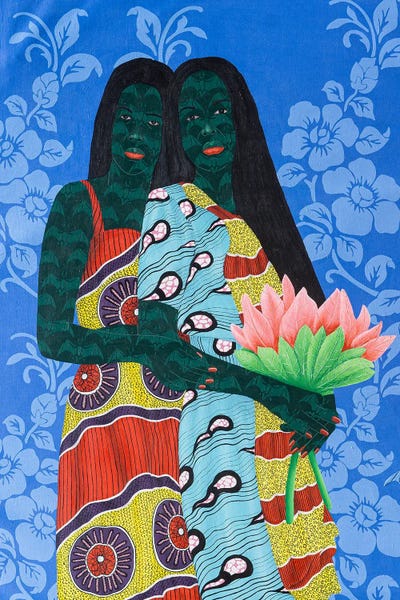 Oluwafemi Afolabi: Sisters In Yellow V by Oluwafemi Afolabi