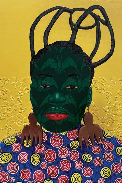 Black & Dark Art - Canvas Prints: Identity III by Oluwafemi Afolabi