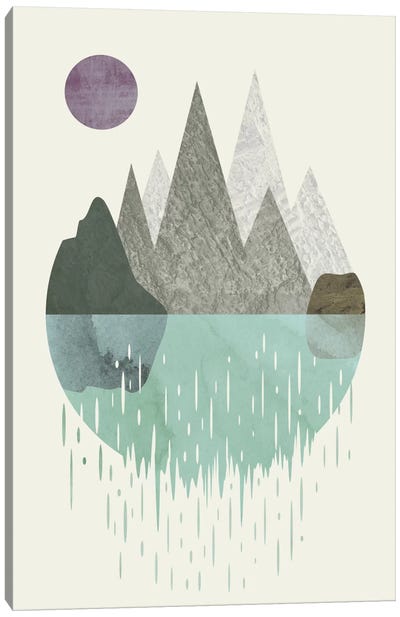 Waterfall Canvas Art Print - Abstract Landscapes Art
