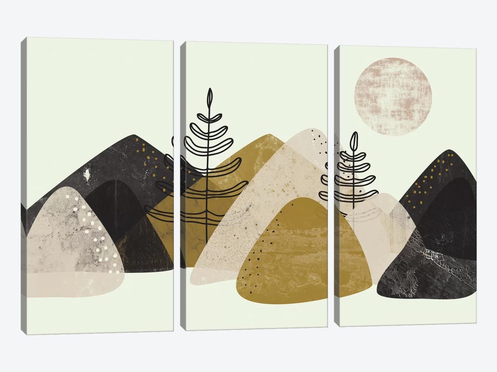 Mountains by Flatowl 3-piece Canvas Print