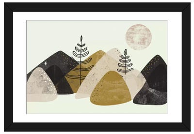 Mountains Paper Art Print - Flatowl