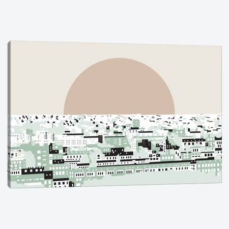 Rooftop View I Canvas Print #OWL123} by Flatowl Art Print