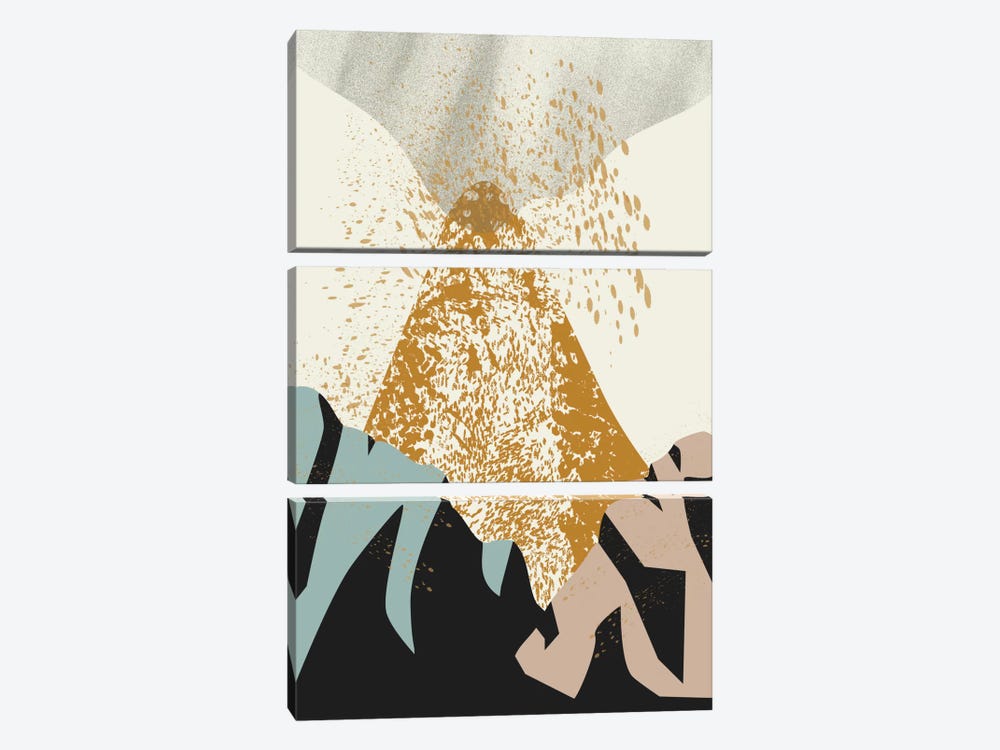 Volcano by Flatowl 3-piece Canvas Print