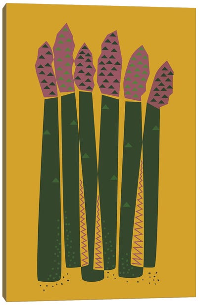 Asparagus Canvas Art Print - Mellow Yellow