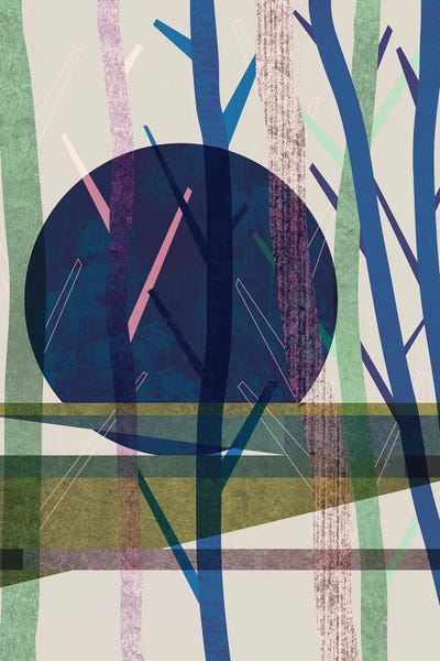 Wall Art: Blue Moon by Flatowl
