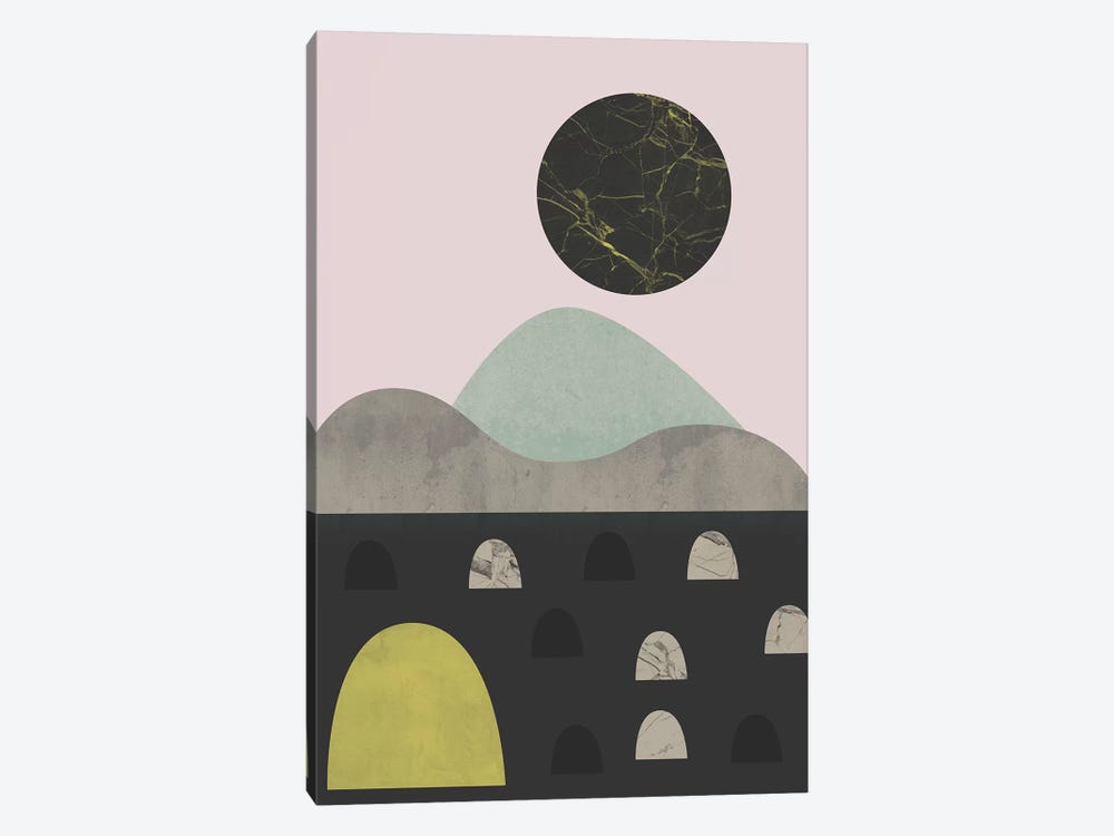 Stones And Moon by Flatowl 1-piece Art Print