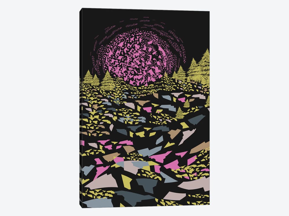 Trippy Hills, Colorful by Flatowl 1-piece Art Print