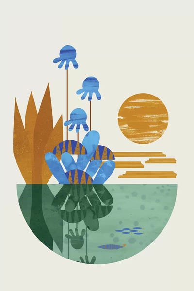 Oasis by Flatowl multi panel art