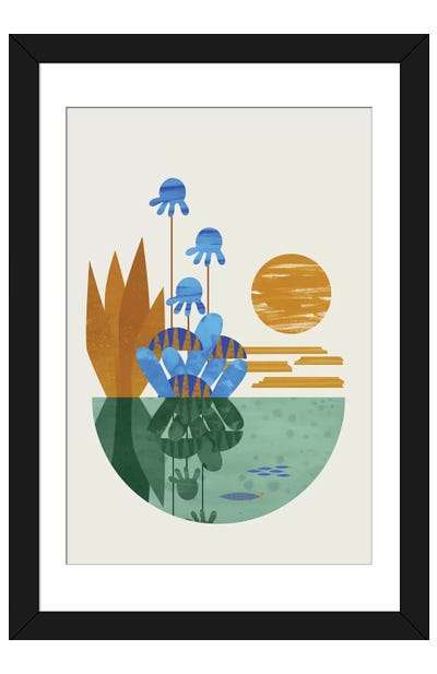 Oasis Paper Art Print - Flatowl