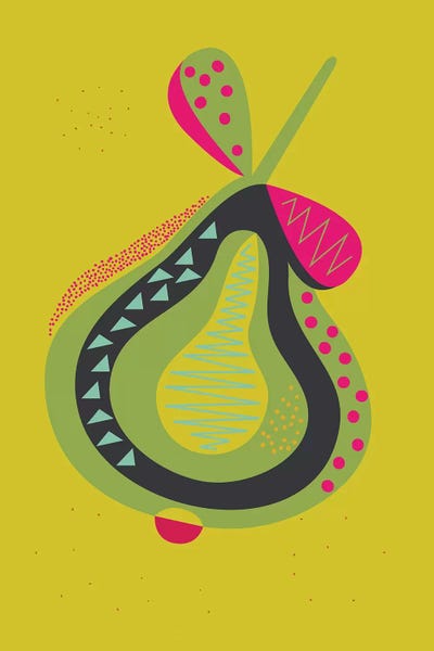 Pear II by Flatowl framed wall art