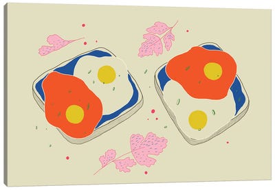 Avocado On Toast Canvas Art Print - Flatowl