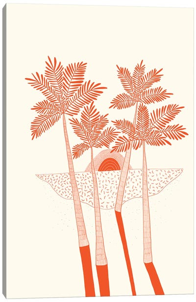 Palm Trees Canvas Art Print - Flatowl