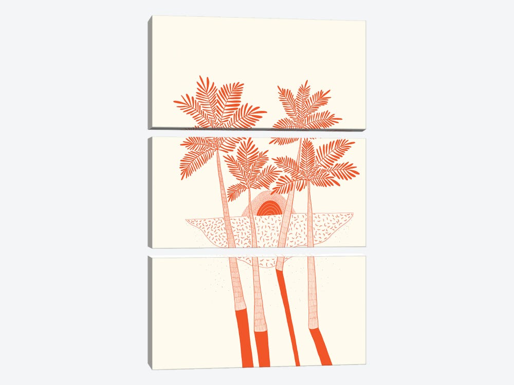 Palm Trees by Flatowl 3-piece Art Print