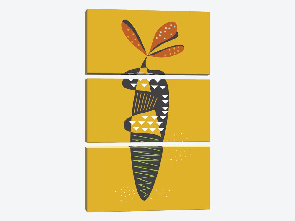 Carrot by Flatowl 3-piece Canvas Wall Art