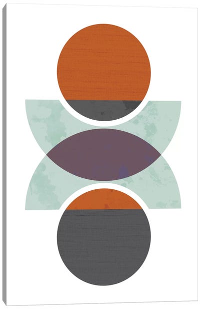 Circles Reflected (Orange) Canvas Art Print - Ahead of the Curve