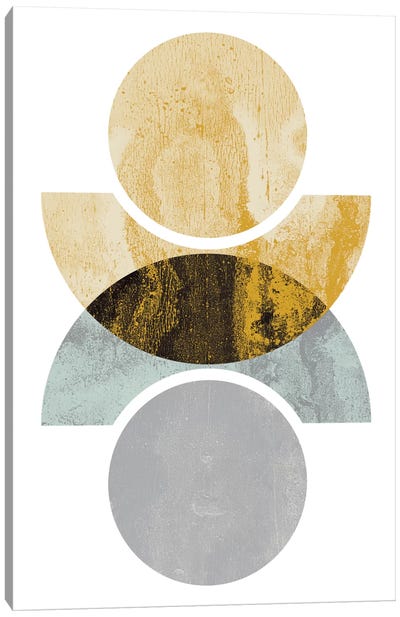 Circles Reflected (Yellow) Canvas Art Print - Ahead of the Curve