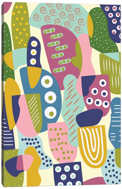 Colorful Shapes Canvas Art Print - Abstract Shapes & Patterns