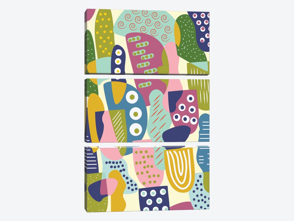 Colorful Shapes by Flatowl 3-piece Art Print