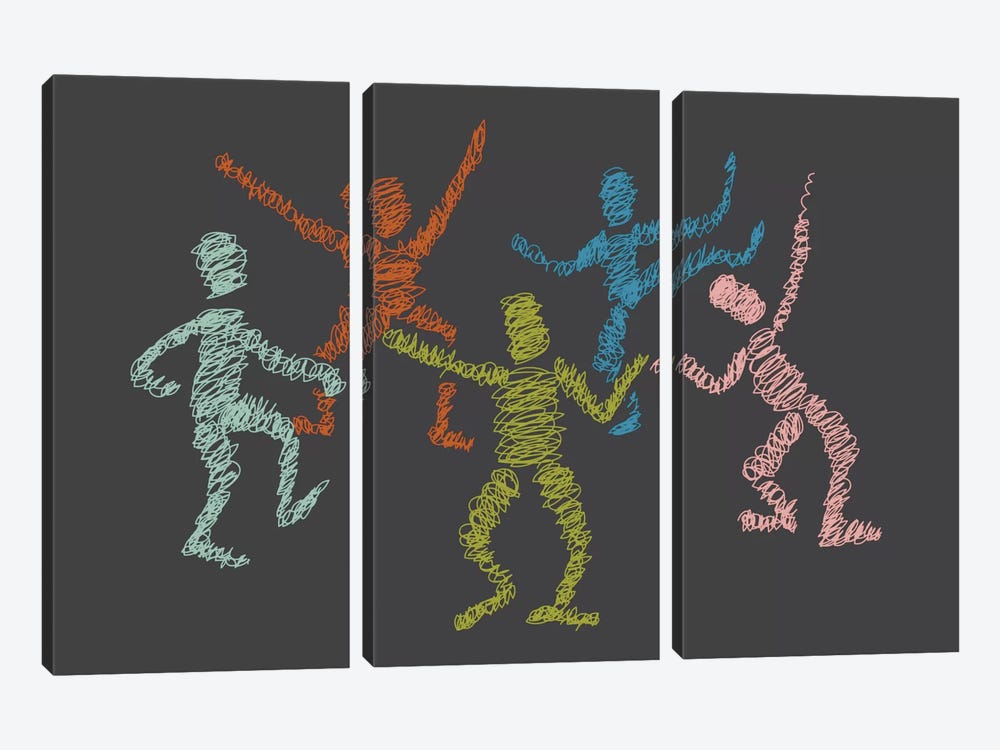 Dance Fever by Flatowl 3-piece Canvas Art