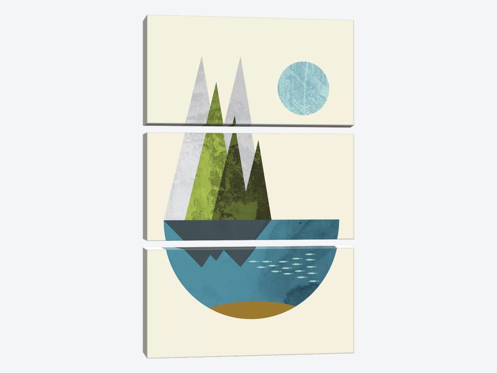 Earth by Flatowl 3-piece Art Print
