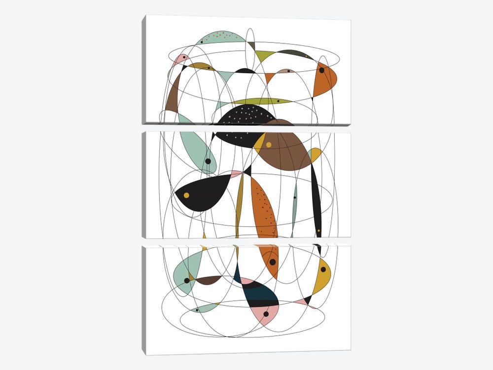 Fishing Net by Flatowl 3-piece Art Print