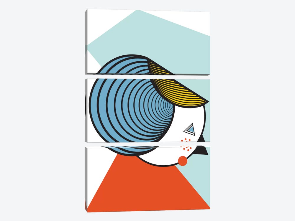Geometric Lady by Flatowl 3-piece Art Print