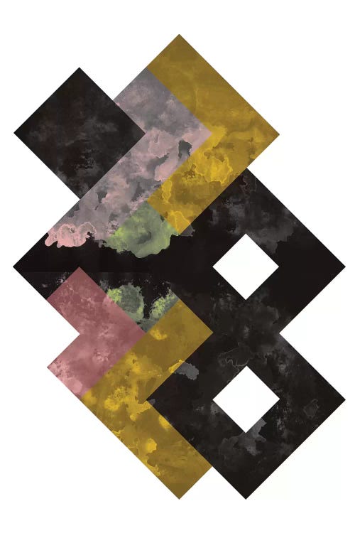 Geometric Watercolor by Flatowl canvas print
